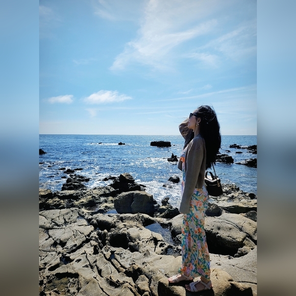 Floral on my mind satin maxi dress in multi color - Picture 5 of 8